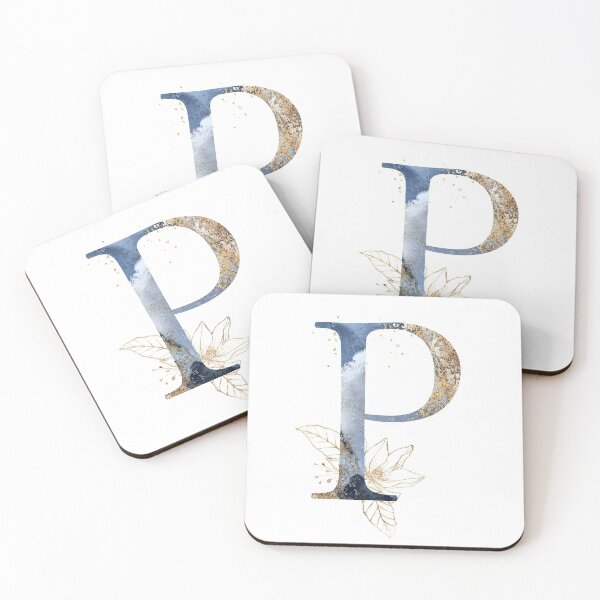 Item preview, Floral Initial Letter P, Monogram Gifts designed and sold by PinkLotusArt.