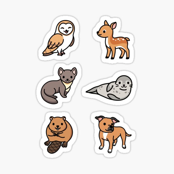 European Animal Sticker Pack Sticker