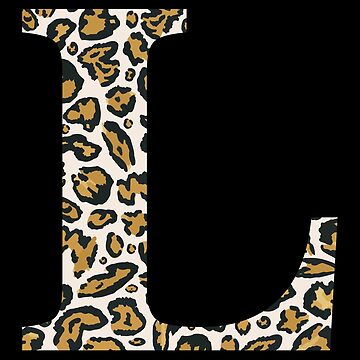 Letter L Leopard Cheetah Monogram Initial Kids T-Shirt for Sale