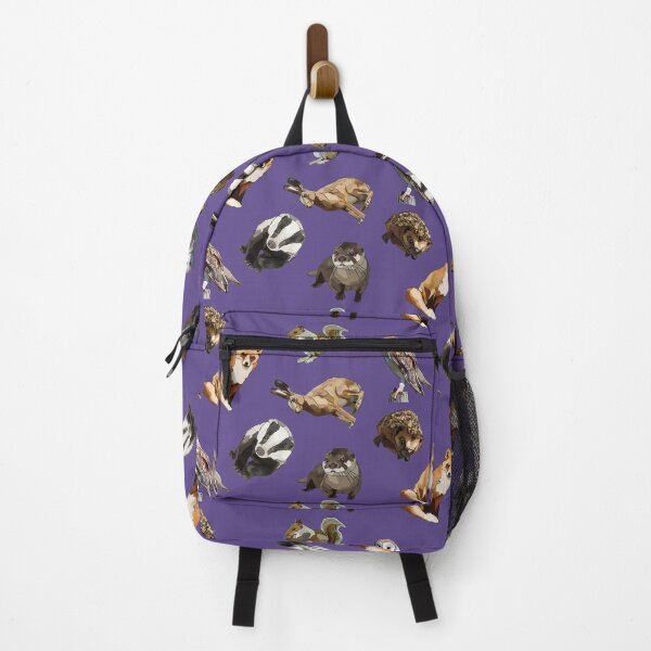 Item preview, Woodland Animals Pattern Purple Background designed and sold by BeeFoxTree.