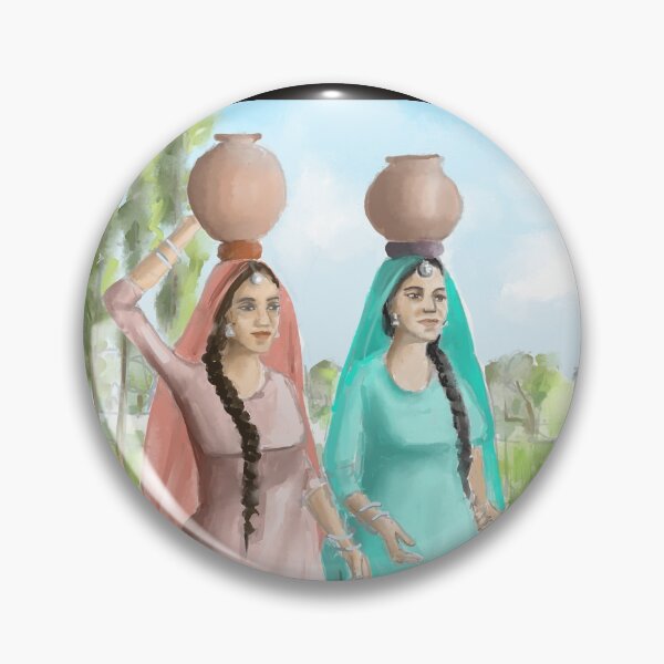 Item preview, Punjabi Village Girls 4 designed and sold by Sukhpal Grewal Ethnic Art.