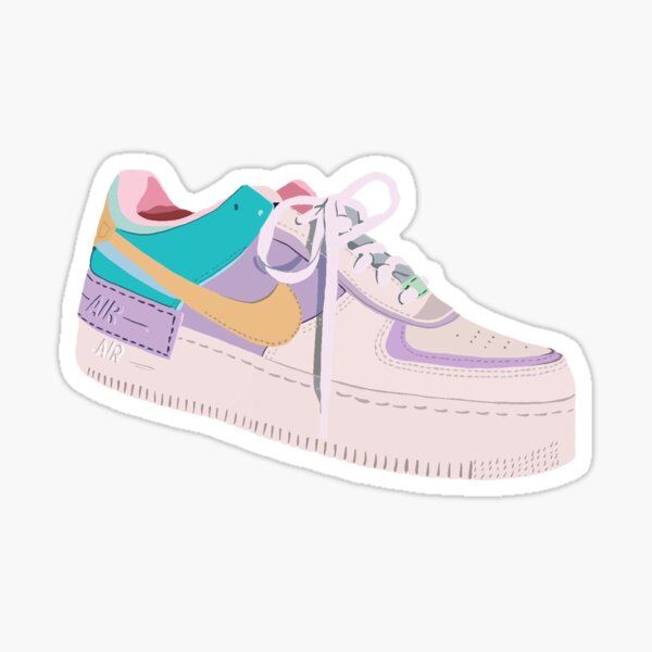 tenis nike force one just do it sticker