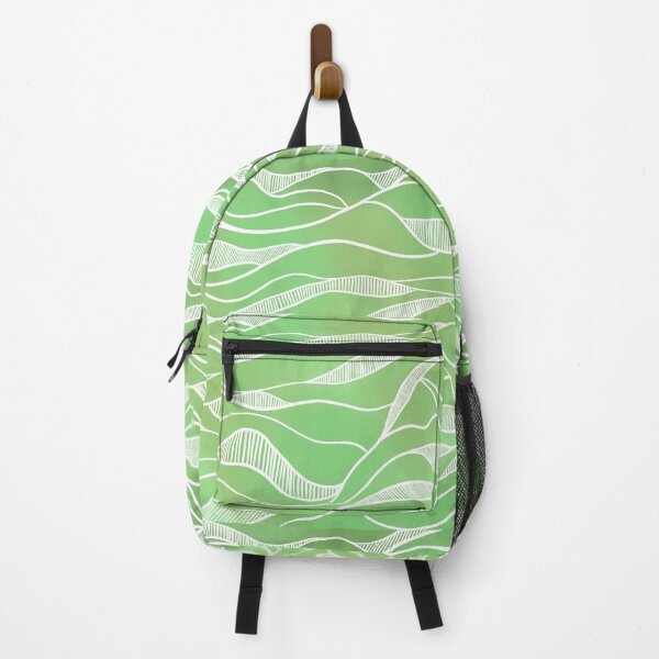 Item preview, Abstract Green and White Wave Pattern designed and sold by lunaleicrafts.