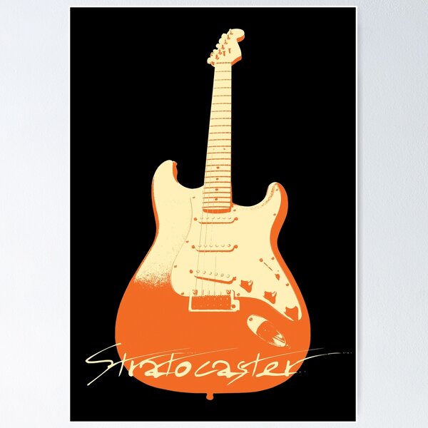 Item preview, Rustic Orange Electric Guitar - S07 designed and sold by QuarterMoon.