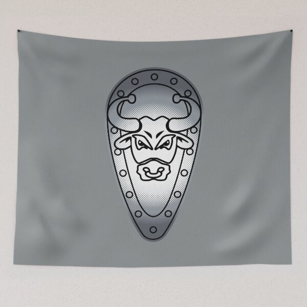Item preview, Bull Head Chrome Shield Emblem - Oval designed and sold by Highonbricks.