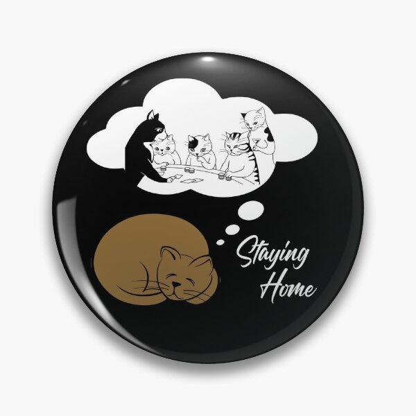 Item preview, Funny Cat Staying Home Dreaming designed and sold by ColorfulMystic.