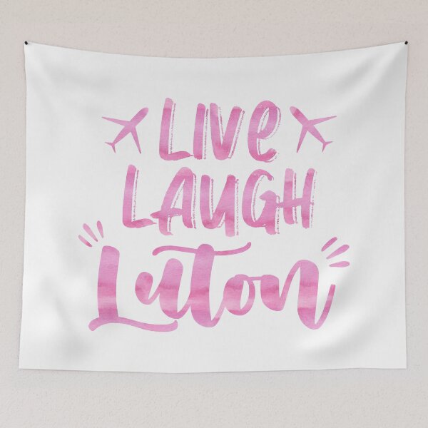 Item preview, Live Laugh Luton Pink Watercolor Design designed and sold by Shop Your Aesthetic.