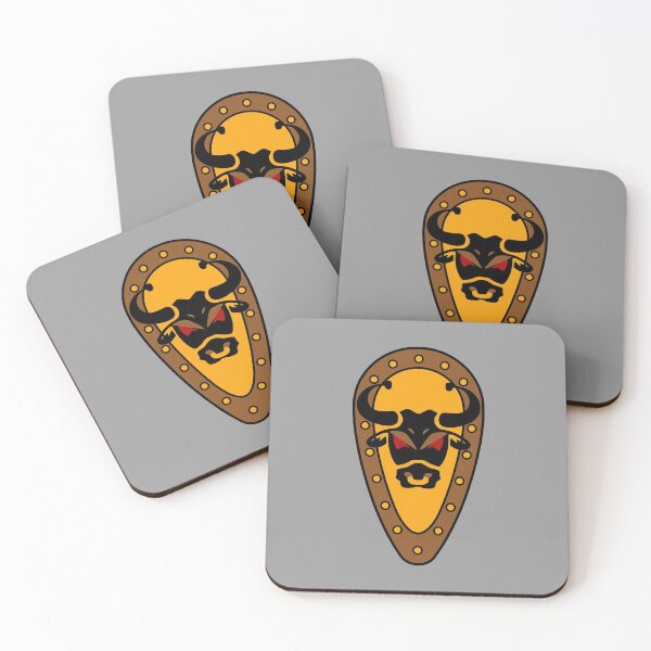 Item preview, Bull Head Shield Emblem - Oval designed and sold by Highonbricks.