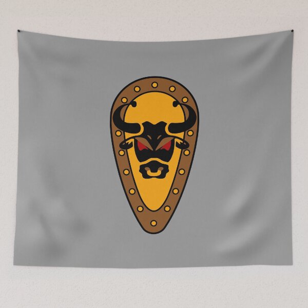 Item preview, Bull Head Shield Emblem - Oval designed and sold by Highonbricks.
