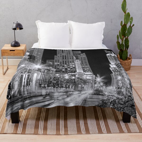 Item preview, Chicago Michigan Avenue Light Streak Black and White designed and sold by Christopher Arndt.