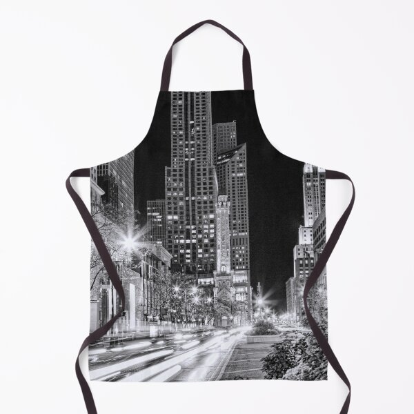 Item preview, Chicago Michigan Avenue Light Streak Black and White designed and sold by Christopher Arndt.