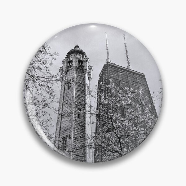 Item preview, Chicago Water and Hancock Towers Black and White designed and sold by Christopher Arndt.