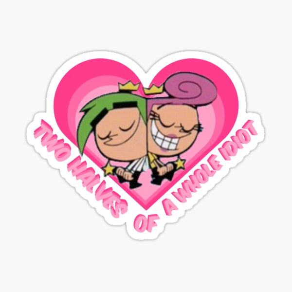 Item preview, Two Halves of a Whole Idiot (Cosmo and Wanda, Fairly Odd Parents) designed and sold by Sailboat89.