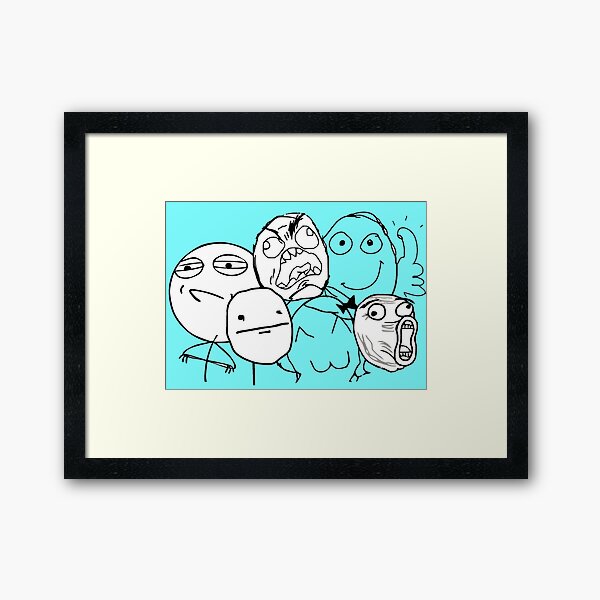 Rage meme group Framed Art Print