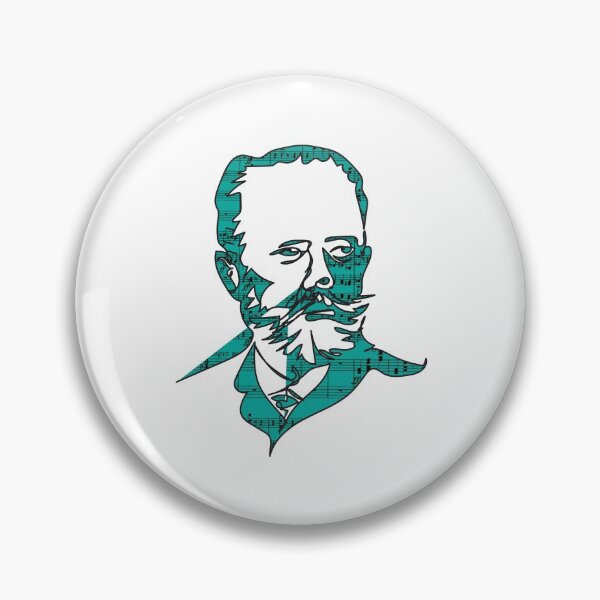 Item preview, Tchaikovsky One-Line Turquoise designed and sold by J-graphics-art.