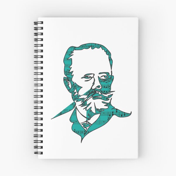 Item preview, Tchaikovsky One-Line Turquoise designed and sold by J-graphics-art.