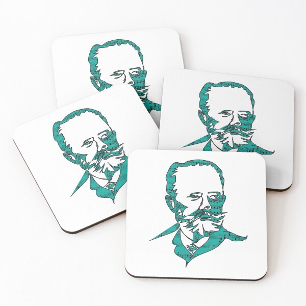 Item preview, Tchaikovsky One-Line Turquoise designed and sold by J-graphics-art.