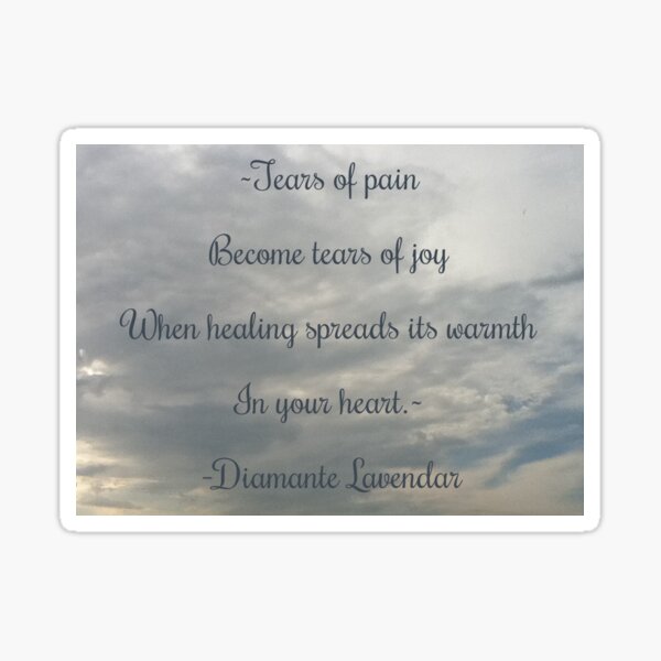 Tears by Diamante Lavendar Sticker