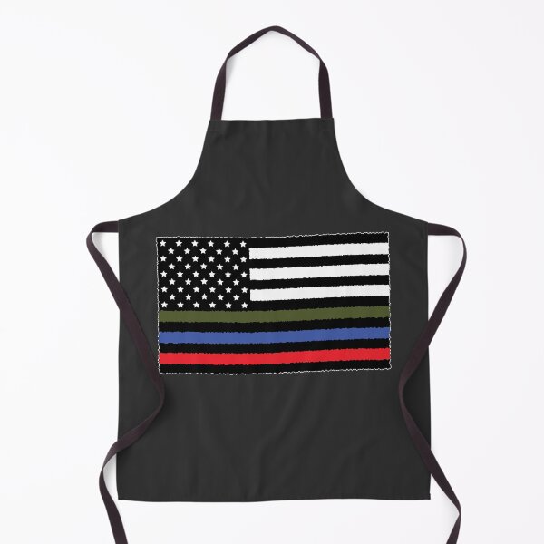 Item preview, Police, Military and Fire Flag (Version 2) designed and sold by CM-PD.