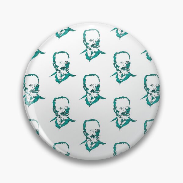 Item preview, Tchaikovsky One-Line Turquoise Pattern designed and sold by J-graphics-art.
