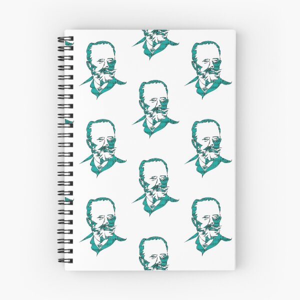 Item preview, Tchaikovsky One-Line Turquoise Pattern designed and sold by J-graphics-art.