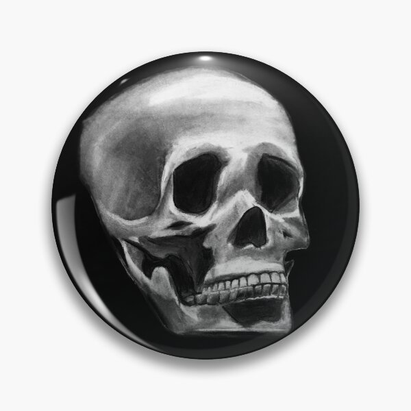 Item preview, Charcoal Monochrome Skull 6 designed and sold by veridianora.