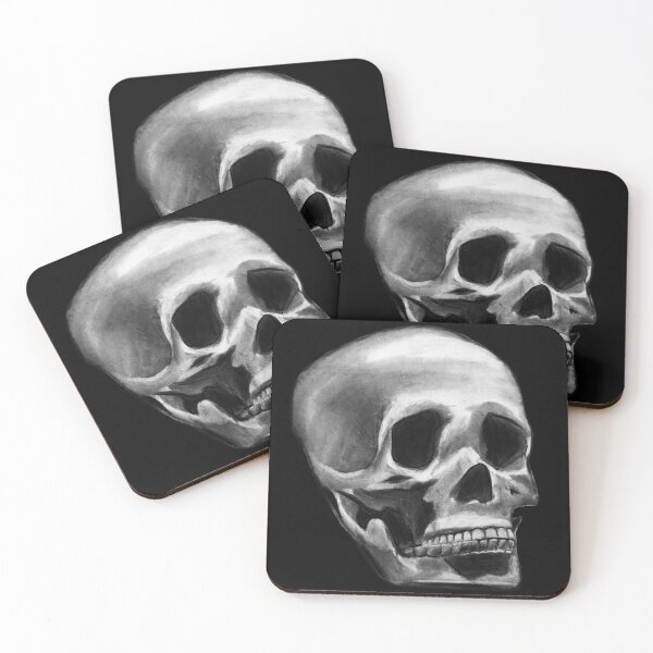 Item preview, Charcoal Monochrome Skull 6 designed and sold by veridianora.