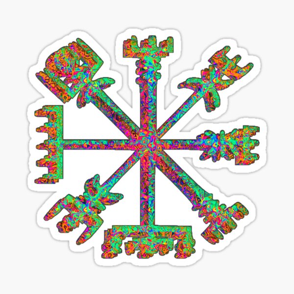 Item preview, Wiccan Compass Psychedelic designed and sold by Vinesh Chandrakant.