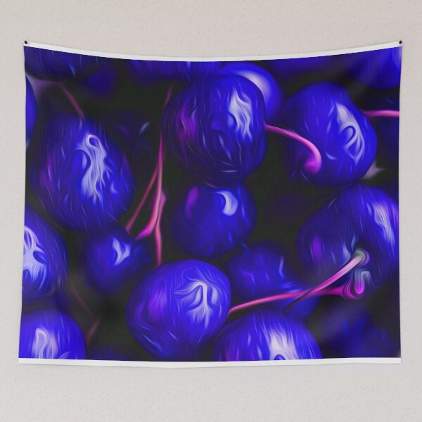 Item preview, Sweet like  Winter Blue Cherries Digital Oil Painting designed and sold by LJWDesigns.
