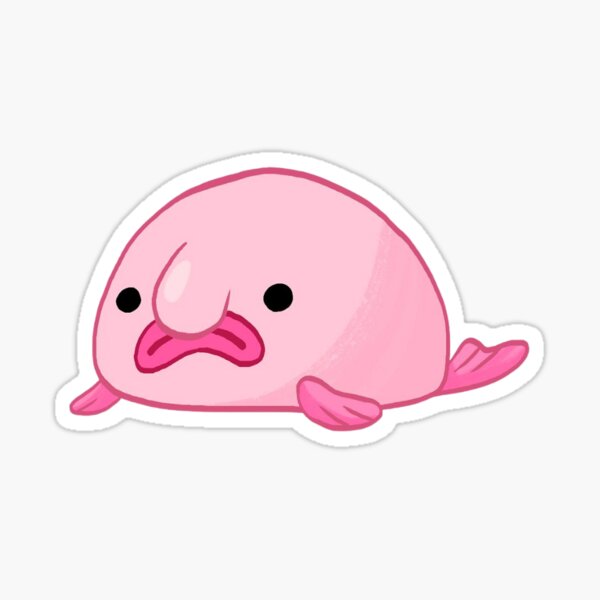 Blob Fish Sticker for Sale by SillyFun