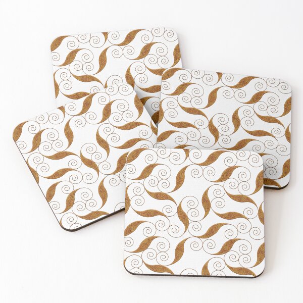 Item preview, Golden Brown Patterns On White designed and sold by Salote Faotusia.