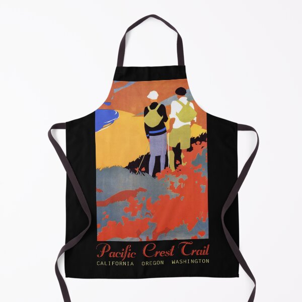 Item preview, Art Deco Pacific Crest Trail hiking vintage travel poster designed and sold by Glimmersmith.