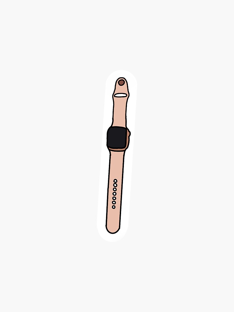 "pink apple watch" Sticker by gaby1239 Redbubble