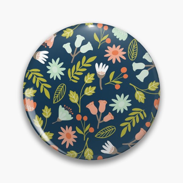 Item preview, Orange and Green Floral Pattern designed and sold by SamuraiKate.