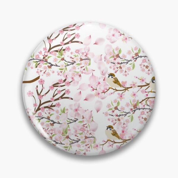 Item preview, Cherry Blossom watercolor fashion and home decor by Magenta Rose Designs Mask designed and sold by berenger04.