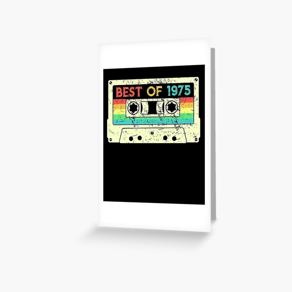 Vintage Best Of 1975 45 Years Old Birthday Cassette Greeting Card