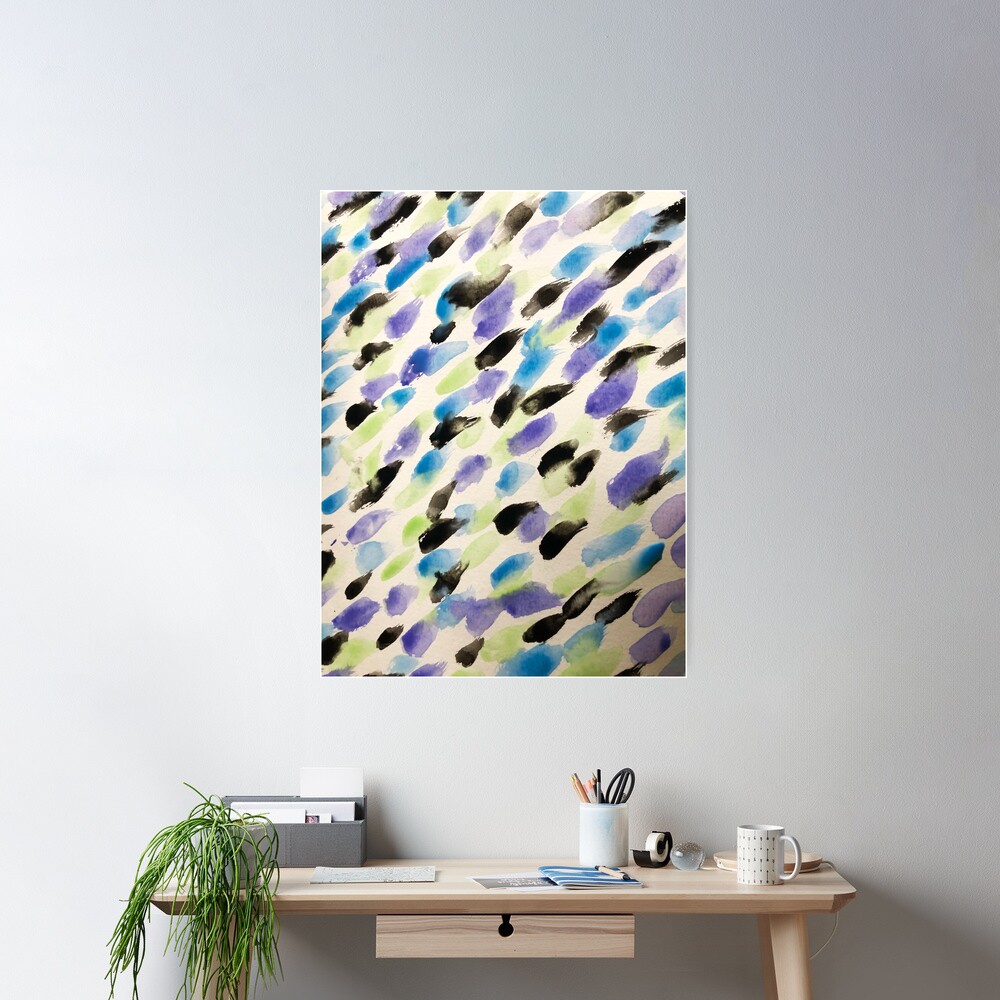 Rain Watercolor - Abstract Art Poster