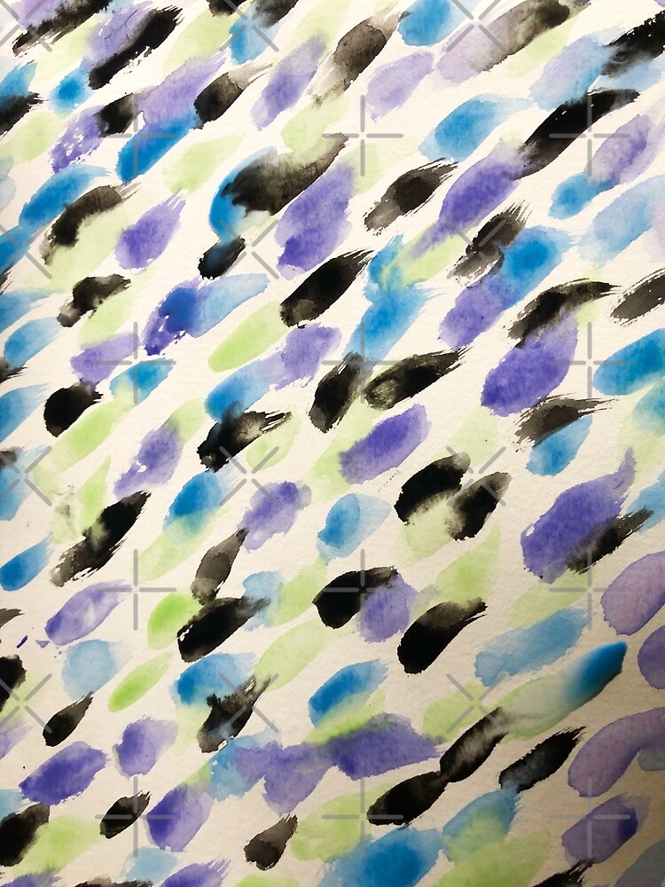 Rain Watercolor - Abstract Art by OneDayArt