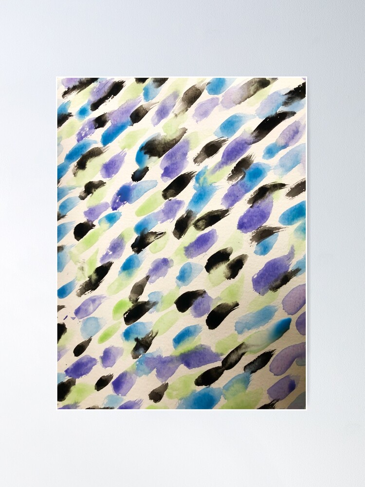 Alternate view of Rain Watercolor - Abstract Art Poster