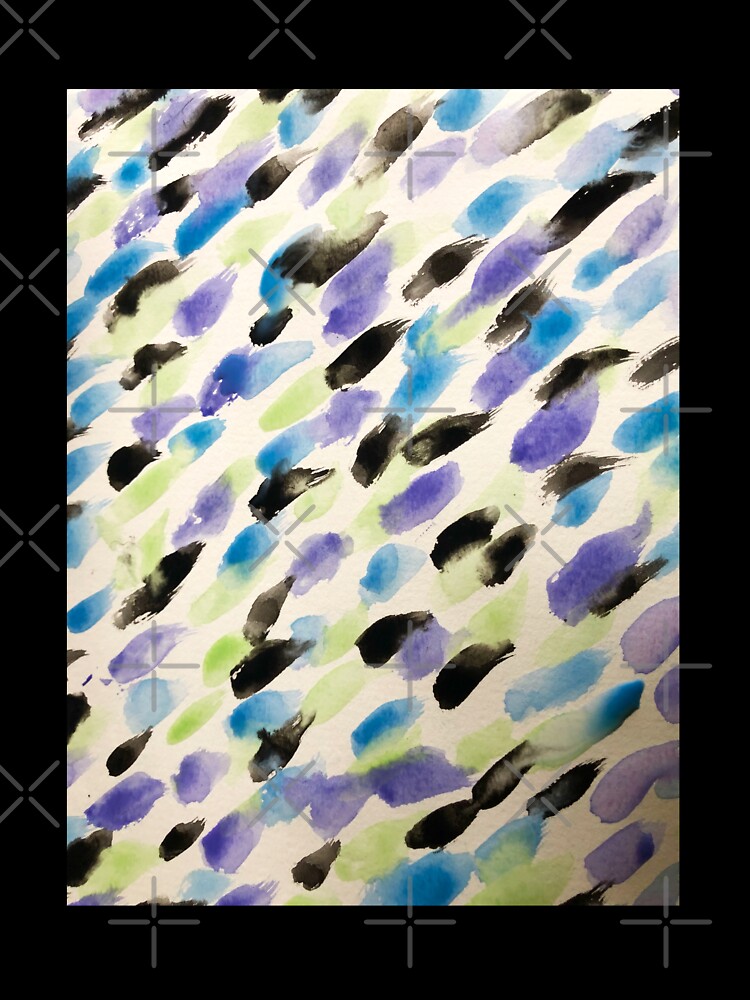 Thumbnail 7 of 7, Oversized T-Shirt, Rain Watercolor - Abstract Art designed and sold by OneDayArt.