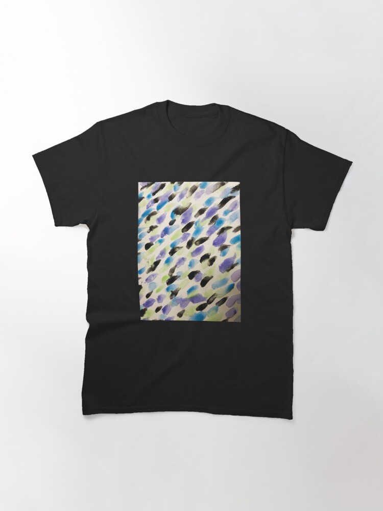 Thumbnail 2 of 7, Classic T-Shirt, Rain Watercolor  - Abstract Art designed and sold by OneDayArt.
