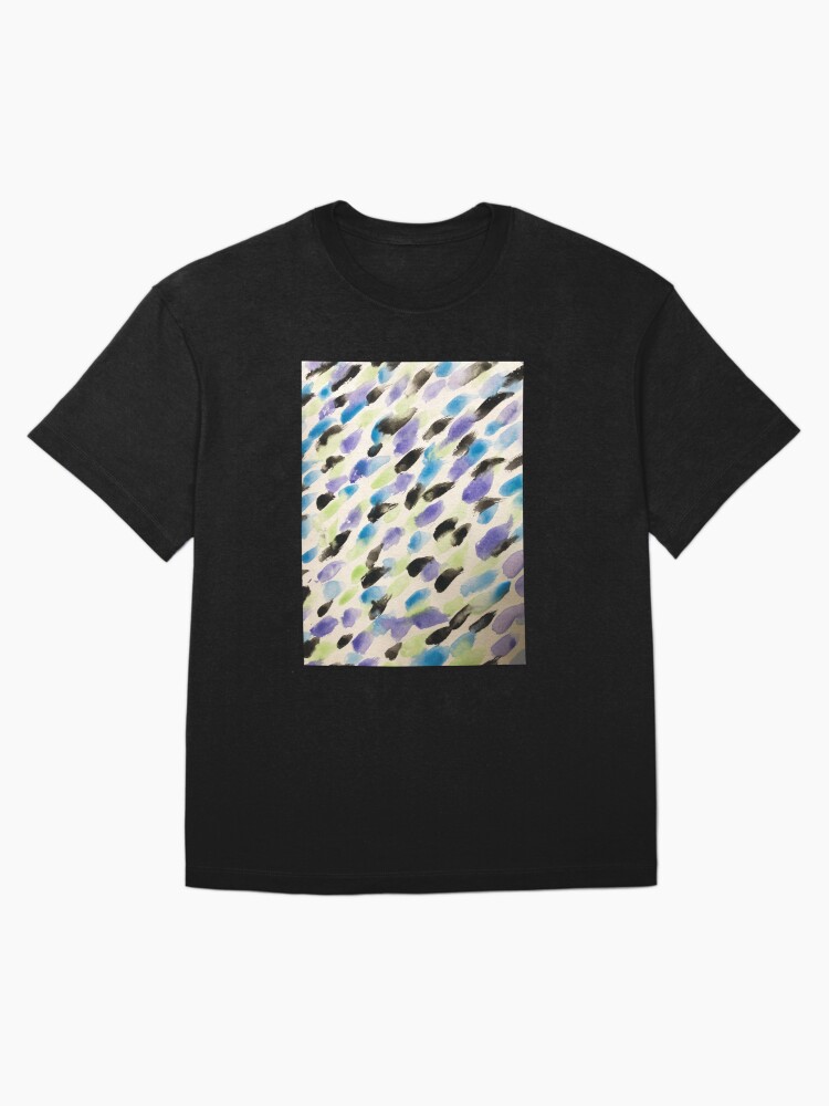 Thumbnail 3 of 7, Oversized T-Shirt, Rain Watercolor - Abstract Art designed and sold by OneDayArt.