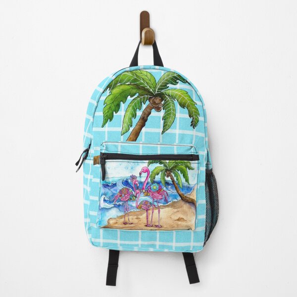 Item preview, The Flamingo Family's Day at the Beach designed and sold by ShelleyYlstArt.