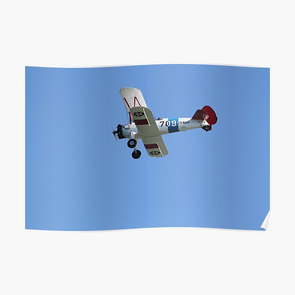 U.S. Navy Stearman Bi-plane Poster