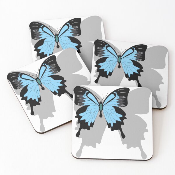 Item preview, Blue Backed Butterfly Flying Over Its Shadow designed and sold by grounds.