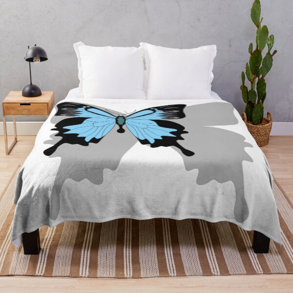 Item preview, Blue Backed Butterfly Flying Over Its Shadow designed and sold by grounds.