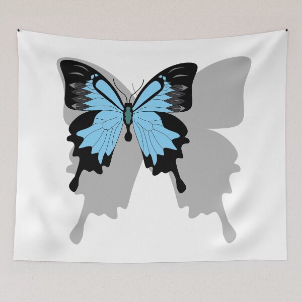 Item preview, Blue Backed Butterfly Flying Over Its Shadow designed and sold by grounds.