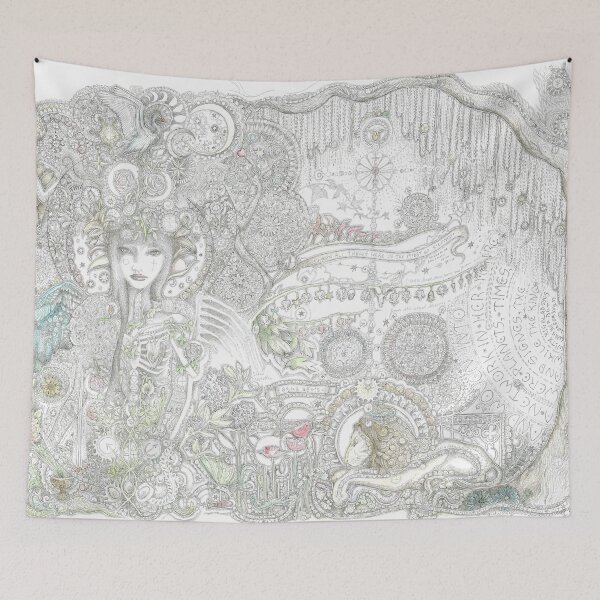 Item preview, "and woven into a network in her hair were planets, times and signs.." designed and sold by Meta Hoepfner.