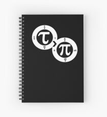 Tau vs Pi (dark) Spiral Notebook
