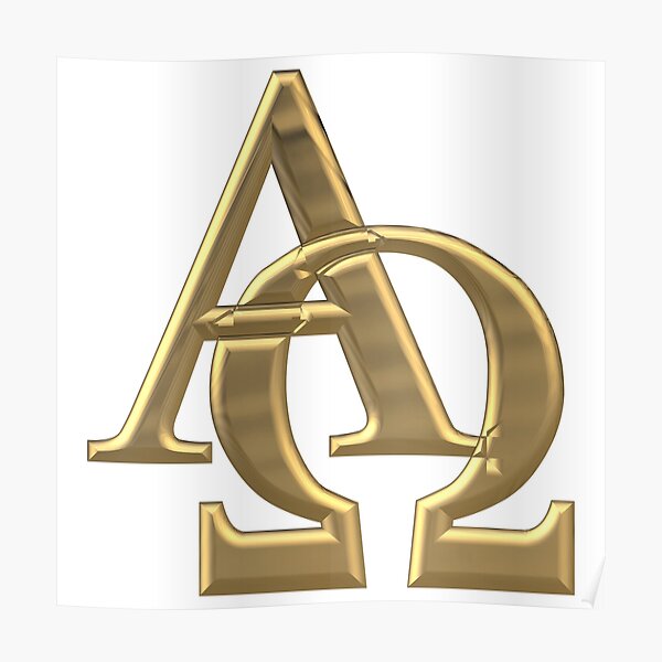 Golden Alpha And Omega Symbol Poster For Sale By Artist4god Redbubble